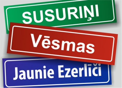 Māju nosaukuma plāksnes