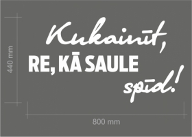 Kukainīt, re, kā saule spīd! Balta