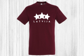 Latvijas basketbola fanu krekls - trīs zvaigznes